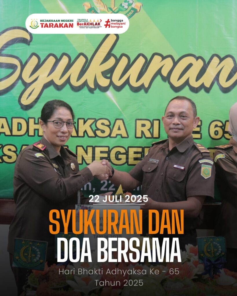SYUKURAN DAN DOA BERSAMA MEMPERINGATI HARI BHAKTI ADHYAKSA KE-65 TAHUN 2025