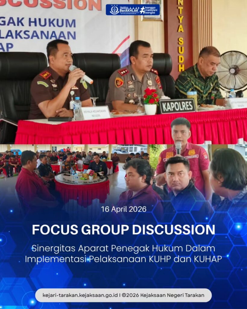 FOCUS GROUP DISCUSSION (FGD) SINERGITAS APARAT PENEGAK HUKUM DALAM IMPLEMENTASI PELAKSANAAN KUHP DAN KUHAP